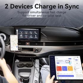 VENTION 30W TWO-PORT CAR CHARGER (USB-A + USB-C) ABS TYPE - (K11B0)