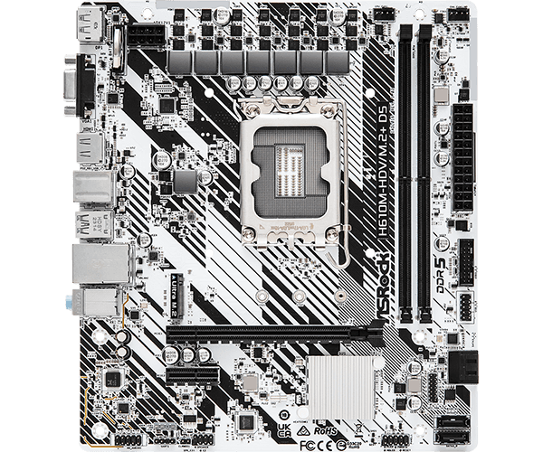 MOTHERBOARD ASROCK H610M-HDV/M.2+ D5 LGA1700 DDR5 - mATX