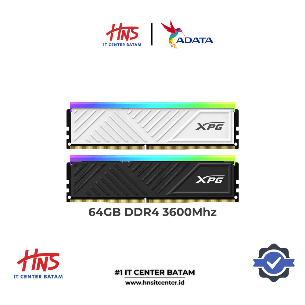 RAM PC DDR4 ADATA SPECTRIX D35G RGB 64GB (2x32GB) 3600Mhz