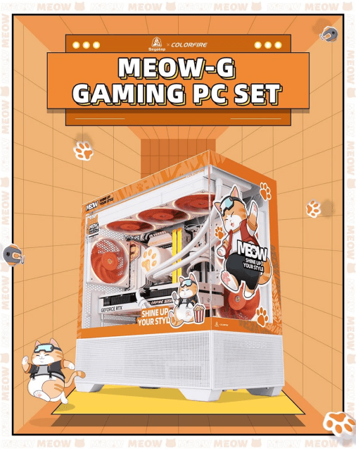 1-SET PC GAMING COLORFUL COLORFIRE MEOW-G LIMITED EDITION - mATX