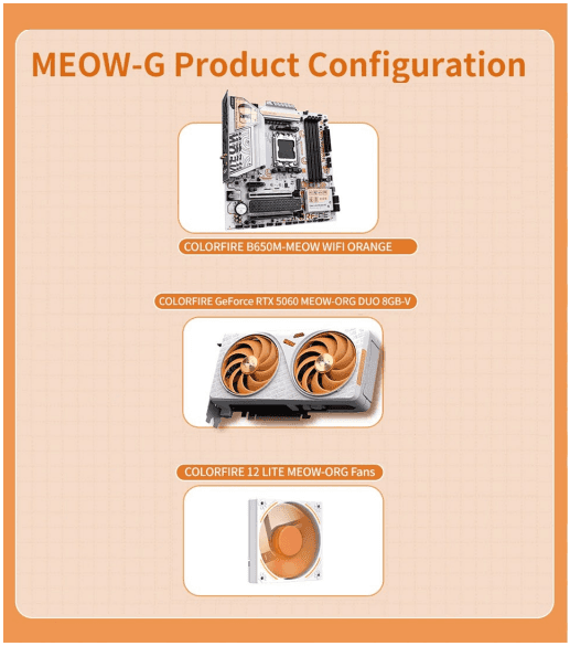 1-SET PC GAMING COLORFUL COLORFIRE MEOW-G LIMITED EDITION - mATX