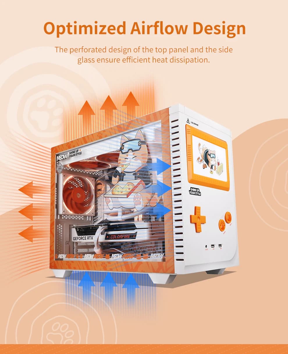 1-SET PC GAMING COLORFUL COLORFIRE MEOW-X LIMITED EDITION – mATX