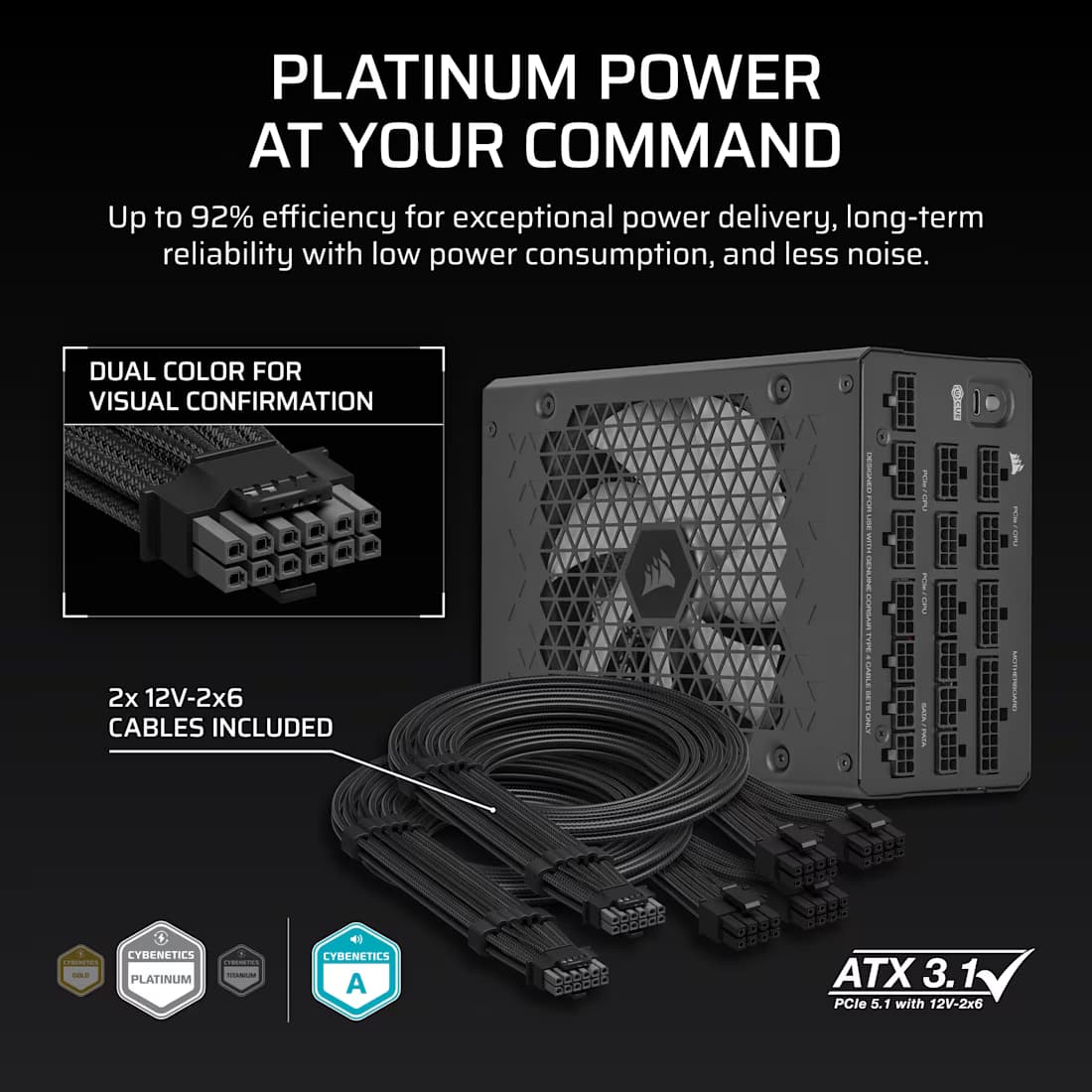 POWER SUPPLY CORSAIR HX1200i 1200W 80+ PLATINUM - FULL MODULAR
