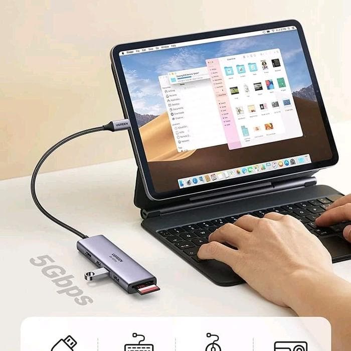 UGREEN USB HUB 6 IN 1 4K HDMI USB-C MULTIFUNCTION ADAPTER WITH CARD READER - (20956A)