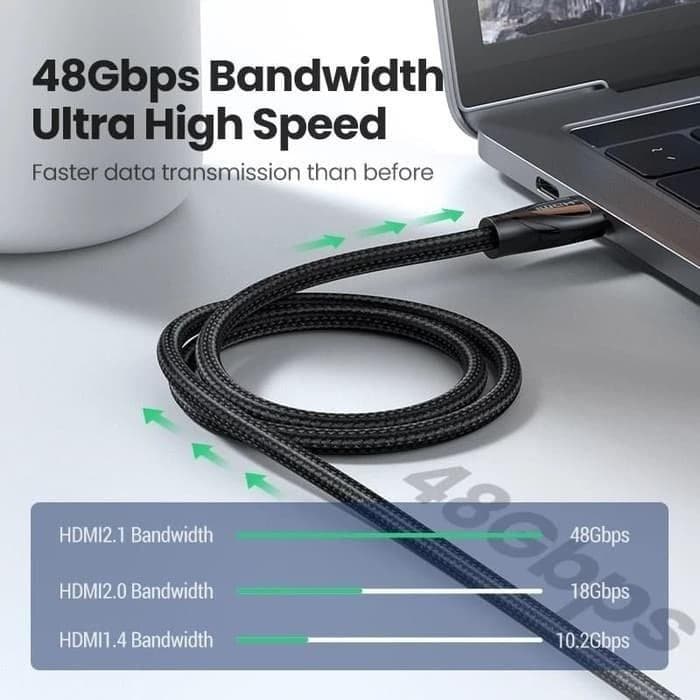 UGREEN 8K HDMI V2.1 HDR CABLE MALE TO MALE BRAIDED 1M-5M - (80401 / 80404 / 80405)