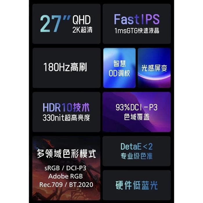 MONITOR SKYWORTH H27G30Q 27" FLAT IPS QHD (2560x1440) 180Hz HDR 10 99%sRGB