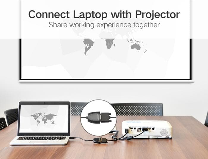 UGREEN CONVERTER HDMI TO VGA PROYEKTOR UP TO 1080P - (40253)