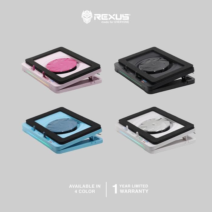REXUS B400 FROST COOLING PAD LAPTOP BREEZE RGB - PENDINGIN LAPTOP 2400RPM TYPE-C