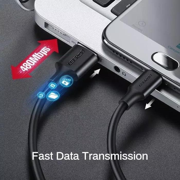 UGREEN CABLE DATA MICRO USB 18W FAST CHARGING PREMIUM BRAIDED 1m - (60136)