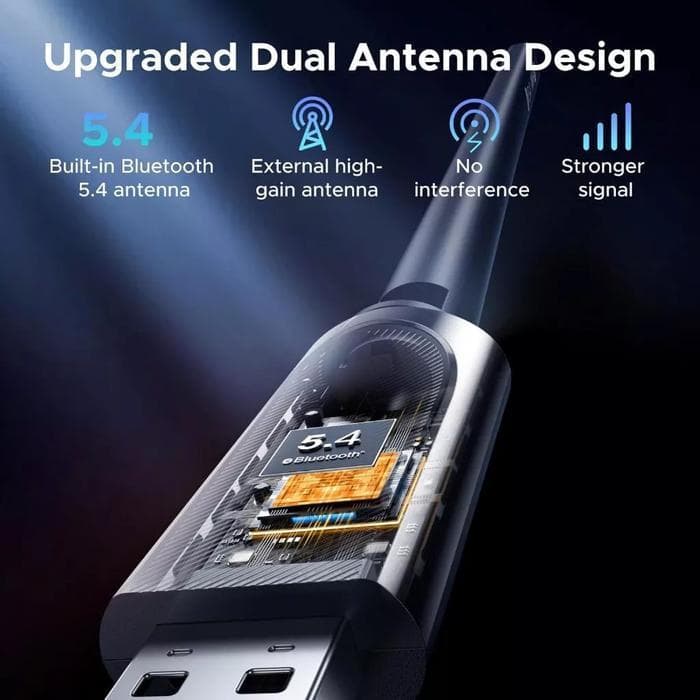 UGREEN WIFI ADAPTER USB WITH BLUETOOTH 5.4 + WIFI 6 AX900 5G - 75109