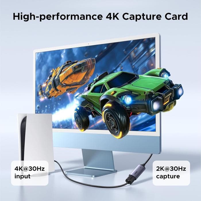 UGREEN CONVERTER CABLE HDMI 2 IN 1 VIDEO CAPTURE CARD HD 4K 60HZ - (40189)