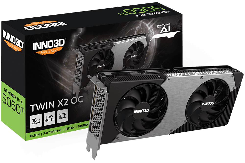 VGA CARD INNO3D RTX 5060 TI 16GB TWIN X2 OC GDDR7