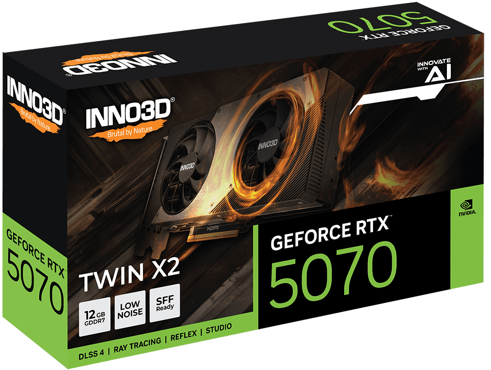 VGA CARD INNO3D GEFORCE RTX 5070 12GB TWIN X2 GDDR7