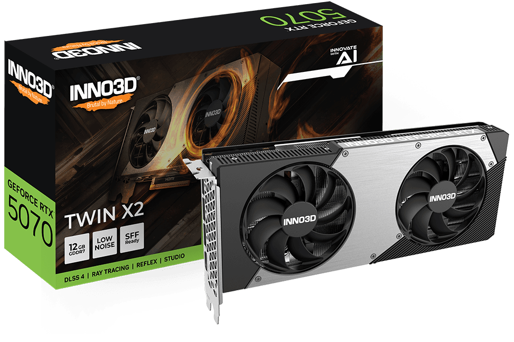 VGA CARD INNO3D GEFORCE RTX 5070 12GB TWIN X2 GDDR7