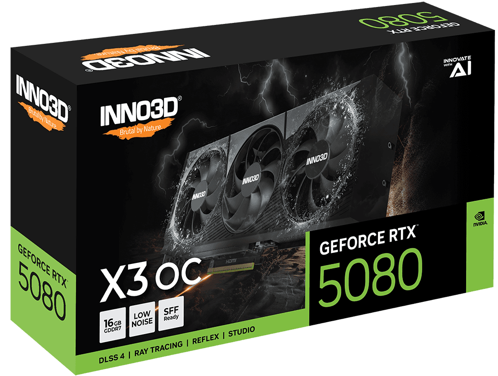 VGA CARD INNO3D RTX 5080 16GB X3 OC GDDR7