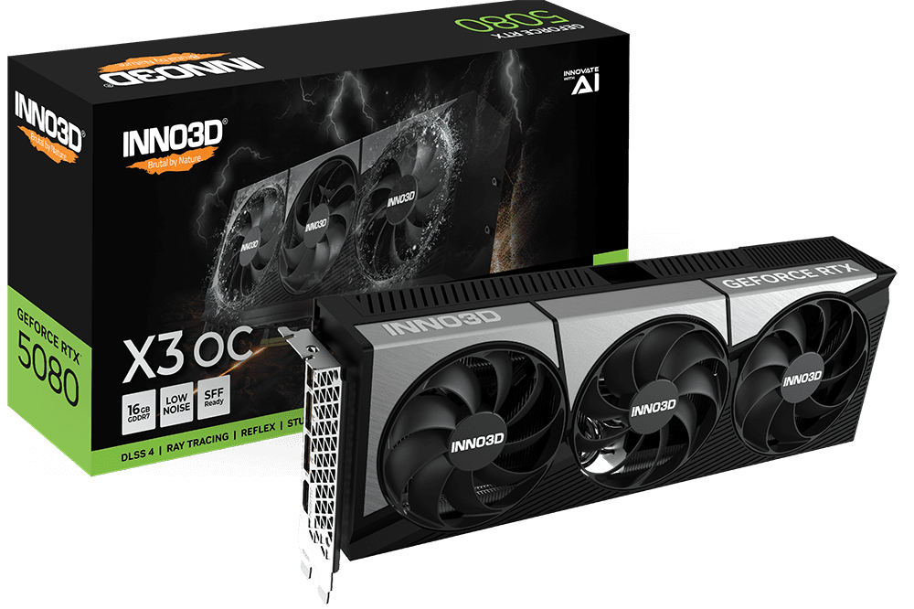 VGA CARD INNO3D RTX 5080 16GB X3 OC GDDR7