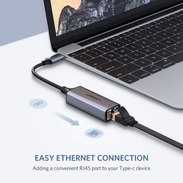 UGREEN USB LAN ADAPTER USB-C TO RJ45 GIGABIT ETHERNET ADAPTER - (50737)
