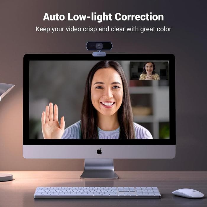 UGREEN WEBCAM UHD 4K RESOLUTION 30FPS BUILT IN DUAL MIC NOISE REDUCTION - (65381)