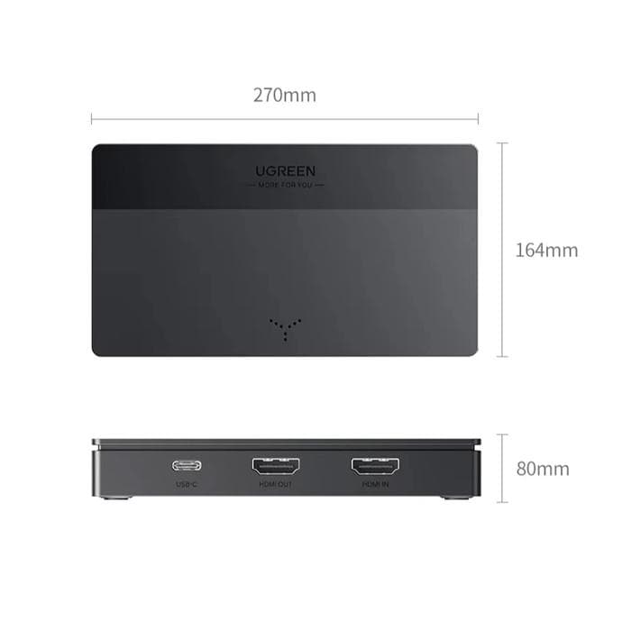 UGREEN VIDEO CAPTURE HDMI HD 4K 60HZ GAME VIDEO LIVE STREAMING - (15390A)