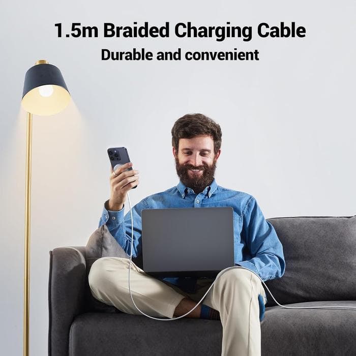 UGREEN KABEL CHARGER MAGSAFE Qi2 FOR IPHONE FAST CHARGING 15W 1.5M - (35565 & 55206)