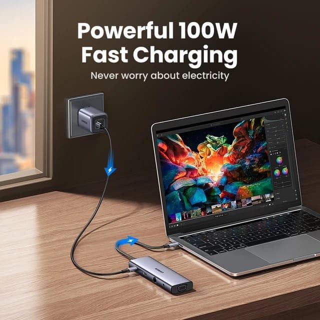 UGREEN USB HUB 10 IN 1 USB-C MULTIFUNCTION ADAPTER PD 4K HDMI - (15601)