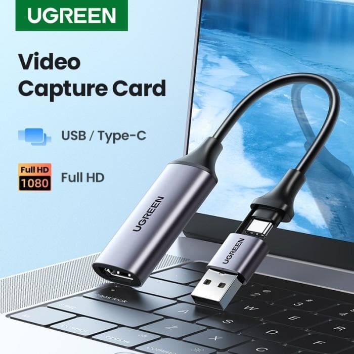 UGREEN CONVERTER CABLE HDMI 2 IN 1 VIDEO CAPTURE CARD HD 4K 60HZ - (40189)