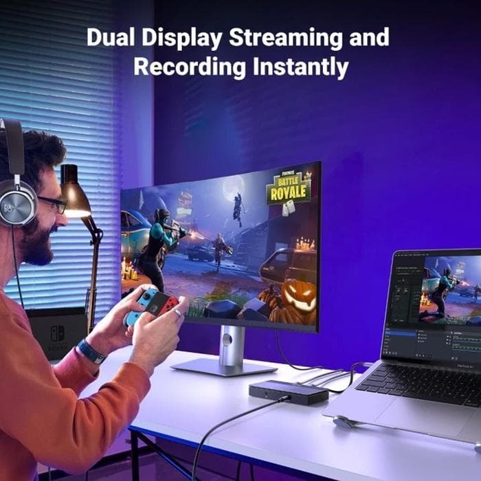 UGREEN VIDEO CAPTURE HDMI HD 4K 60HZ GAME VIDEO LIVE STREAMING - (15390A)