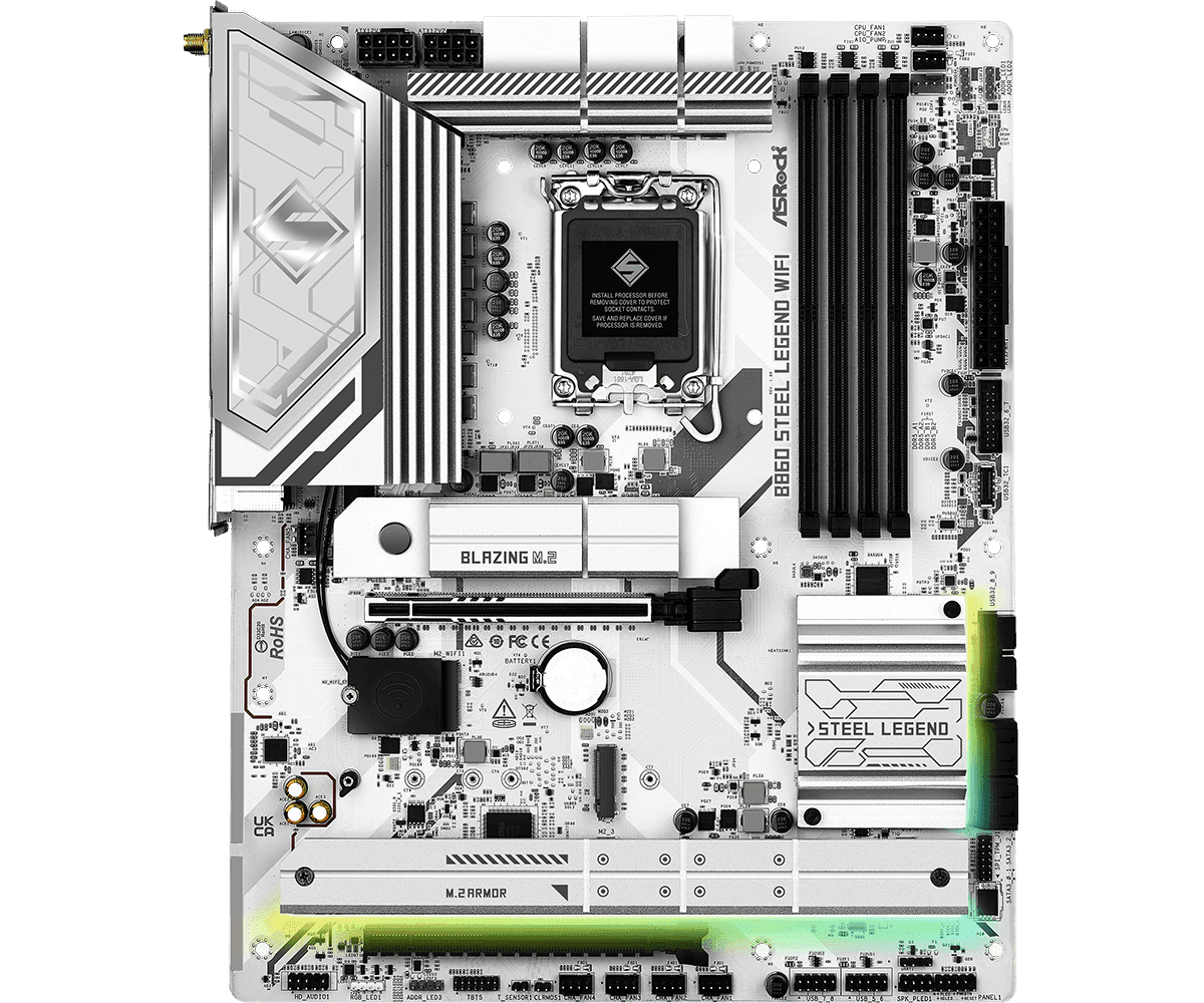 MOTHERBOARD ASROCK B860 STEEL LEGEND WIFI LGA1851 DDR5 - ATX