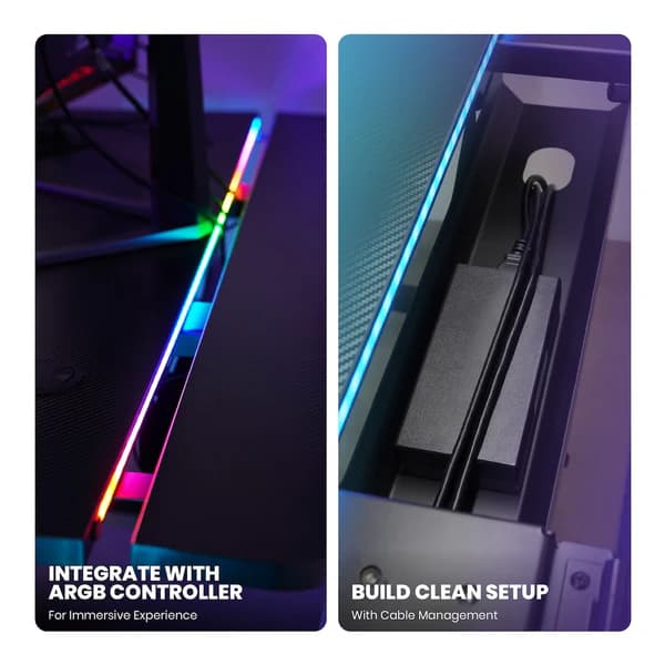 MEJA REXUS RXD 145 GALA V2 MEJA GAMING DESK SUPPORT ARGB WITH CABLE MANAGEMENT