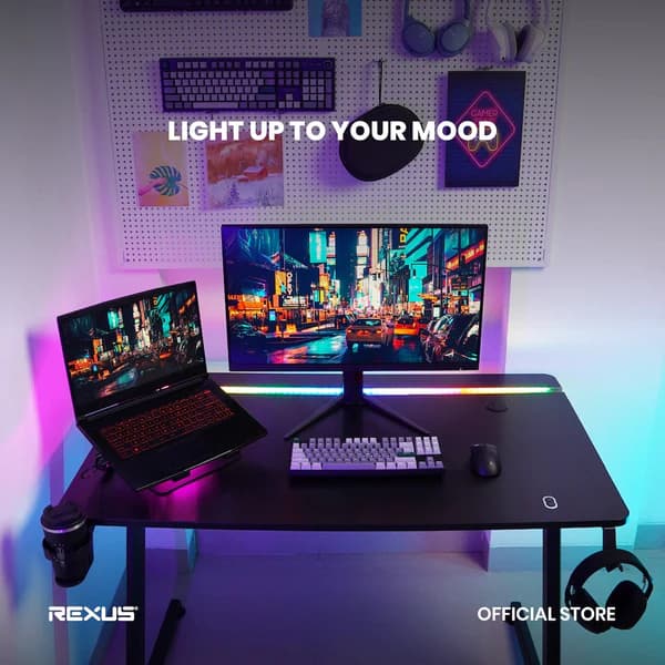 MEJA REXUS RXD 145 GALA V2 MEJA GAMING DESK SUPPORT ARGB WITH CABLE MANAGEMENT