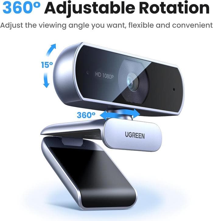 UGREEN WEBCAM UHD 4K RESOLUTION 30FPS BUILT IN DUAL MIC NOISE REDUCTION - (65381)
