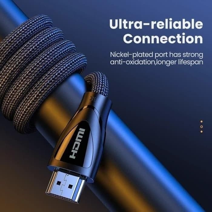 UGREEN 8K HDMI V2.1 HDR CABLE MALE TO MALE BRAIDED 1M-5M - (80401 / 80404 / 80405)