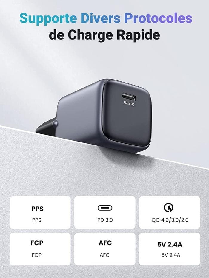 UGREEN WALL CHARGER USB-C NEXODE GAN 20W GRAY - 90664