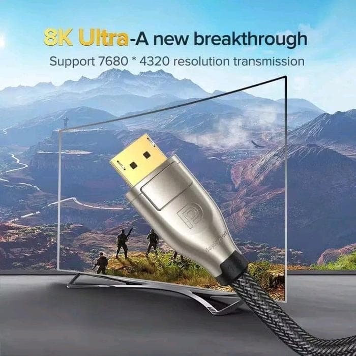 UGREEN CABLE DP TO DP MALE 60HZ DISPLAYPORT 1.4 RESOLUTION 4K - (60843)
