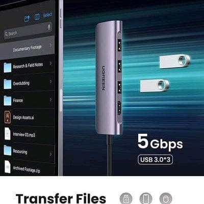 UGREEN USB HUB 6 IN 1 4K HDMI USB-C MULTIFUNCTION ADAPTER WITH CARD READER - (20956A)