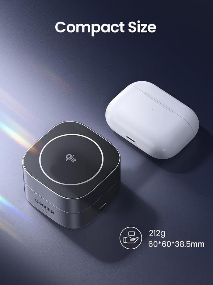 UGREEN 2 IN 1 FOLDABLE WIRELESS CHARGER MAGSAFE Qi2 WITH STAND HOLDER FAST CHARGING 7.5W - 15W - (35278)