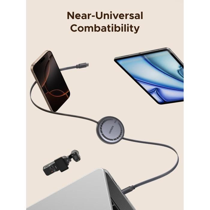 UGREEN NEXODE USB-C TO USB-C PD FAST CHARGING RETRACABLE 100W 1M - (65905)