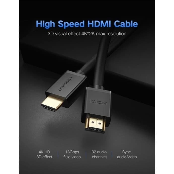 UGREEN HDMI CABLE 4K HIGH SPEED HDMI 2.0 4K 60HZ HD 1M-25M - (10106 - 10107 - 10108 - 10109 - 10111 - 10113)
