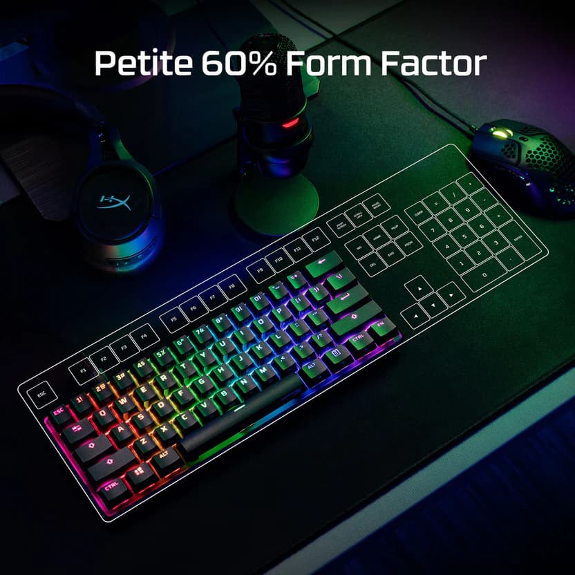 KEYBOARD HYPERX ALLOY ORIGINS 60 RGB MECHANICAL KEYBOARD