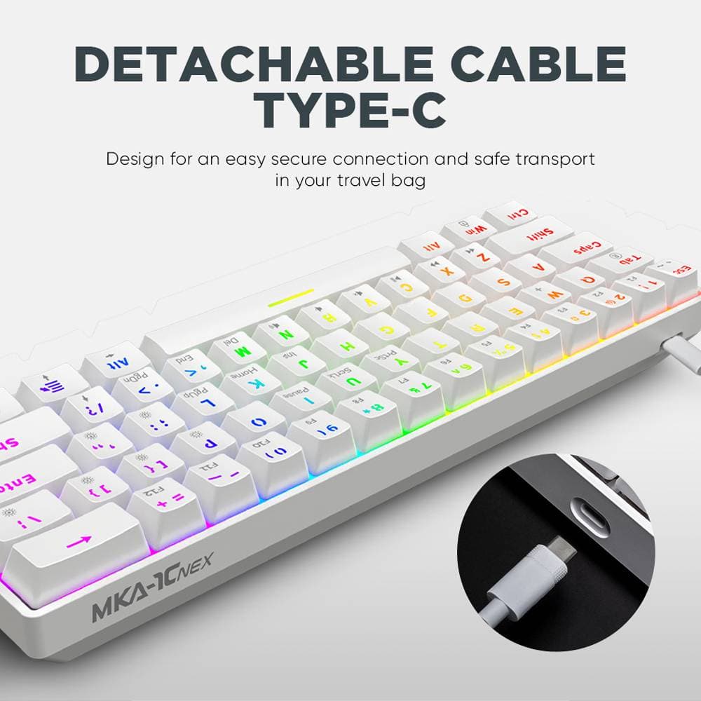 KEYBOARD ARMAGGEDDON MKA-1C NEX MECHANICAL SWITCH KEYBOARD 61% LAYOUT