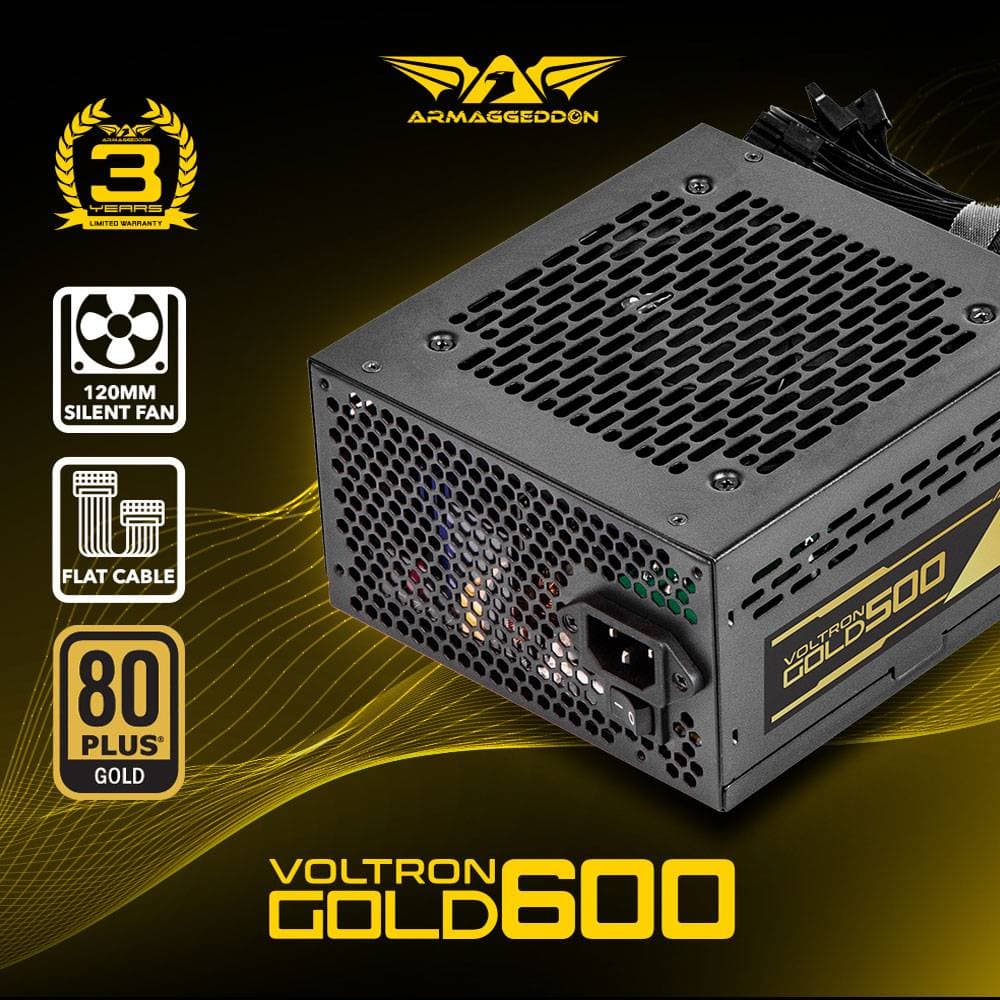 POWER SUPPLY ARMAGGEDDON VOLTRON 600W 80+ GOLD - NON MODULAR