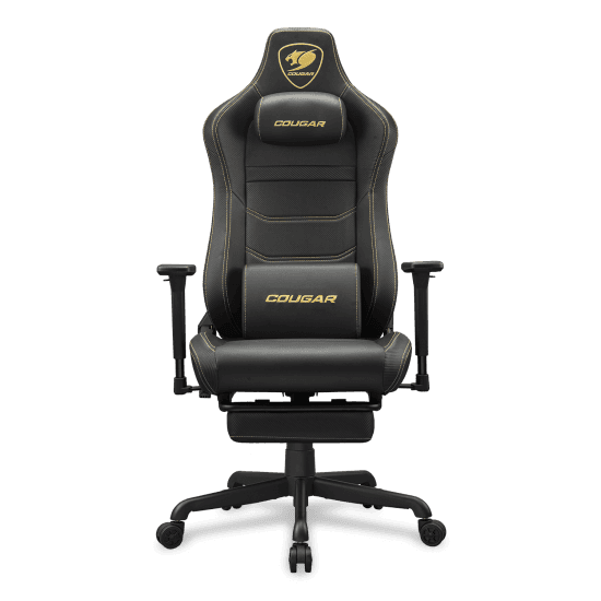 KURSI GAMING COUGAR ARMOR EVO S SERIES ADJUSTABLE HAND REST WITH FOOTREST SUPPORT — GOLD