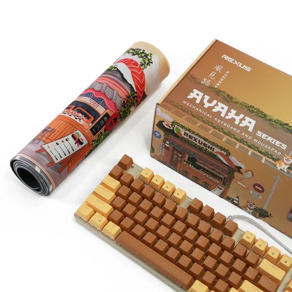 KEYBOARD REXUS BUNDLING AYAKA SERIES KG7 / KG8 / KG9 / KG10 KEYBOARD TKL + MOUSEPAD