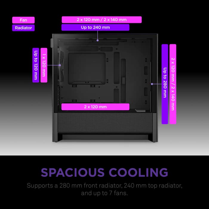CASING NZXT H3 FLOW MID TOWER - mATX