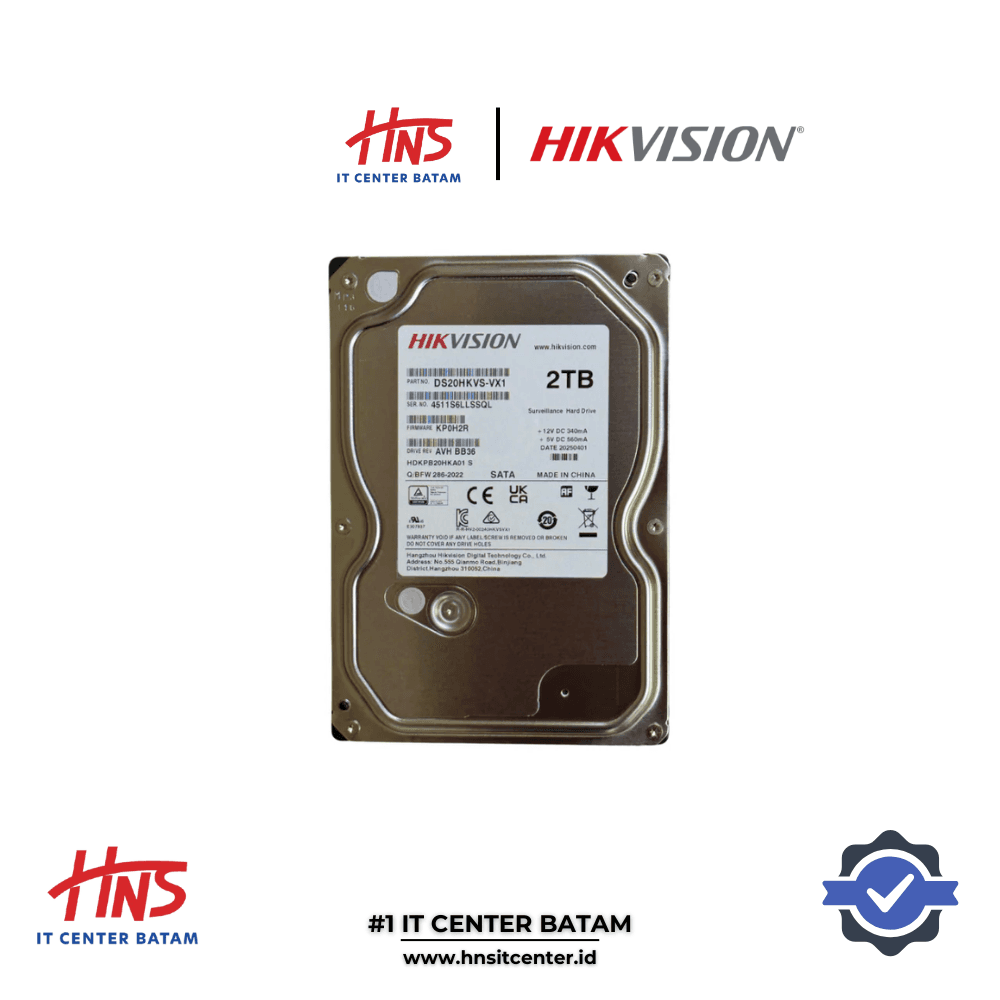 HARDISK INTERNAL HIKVISION 2TB FOR SURVEILLANCE CAMERA