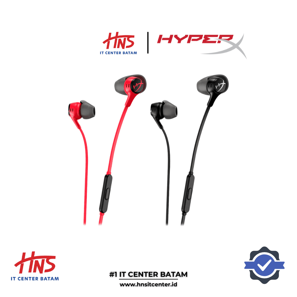 EARPHONE HYPERX CLOUD EARBUDS II WITH FREE POUCH 3.5mm AUDIO JACK