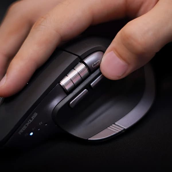 MOUSE REXUS FLOW QZ30 MOUSE OFFICE WIRELESS ERGONOMIC SILENT CLICK AEROSPIN WHEEL &amp; HORIZONTAL SCROLL MODE