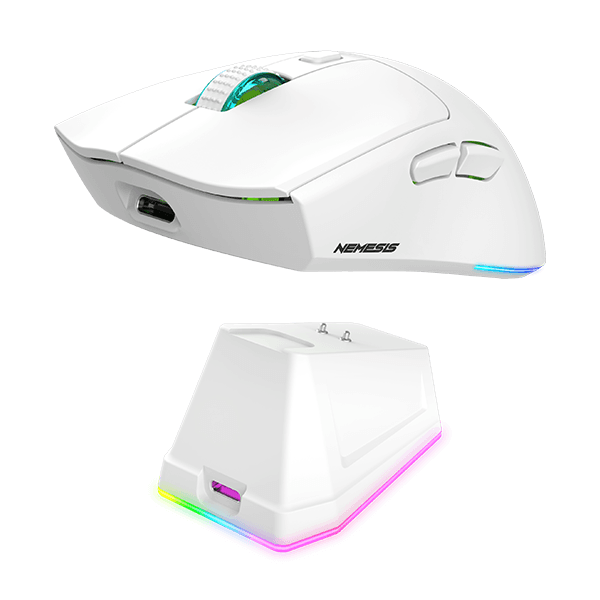 MOUSE NYK NEMESIS RIOT MQ-10 WIRELESS DUAL MODE WITH FREE CHARGING DOCK 2.4Ghz & Bluetooth 5.4