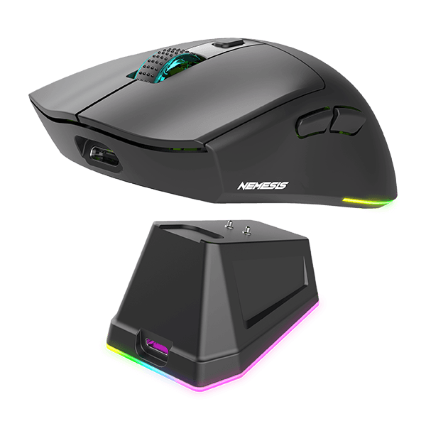 MOUSE NYK NEMESIS RIOT MQ-10 WIRELESS DUAL MODE WITH FREE CHARGING DOCK 2.4Ghz & Bluetooth 5.4