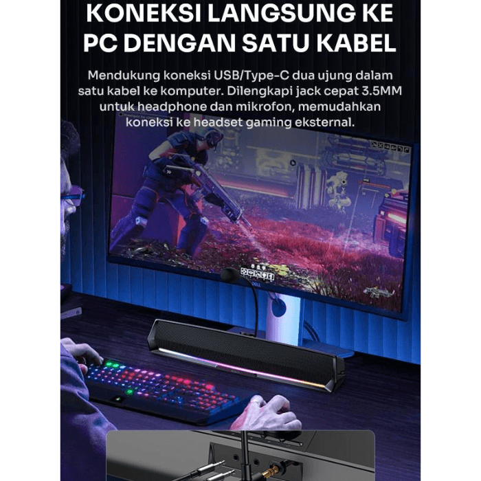 SPEAKER ROBOT WIRELESS SOUNDBAR RS500 BLUETOOTH 5.4 WITH MICROPHONE